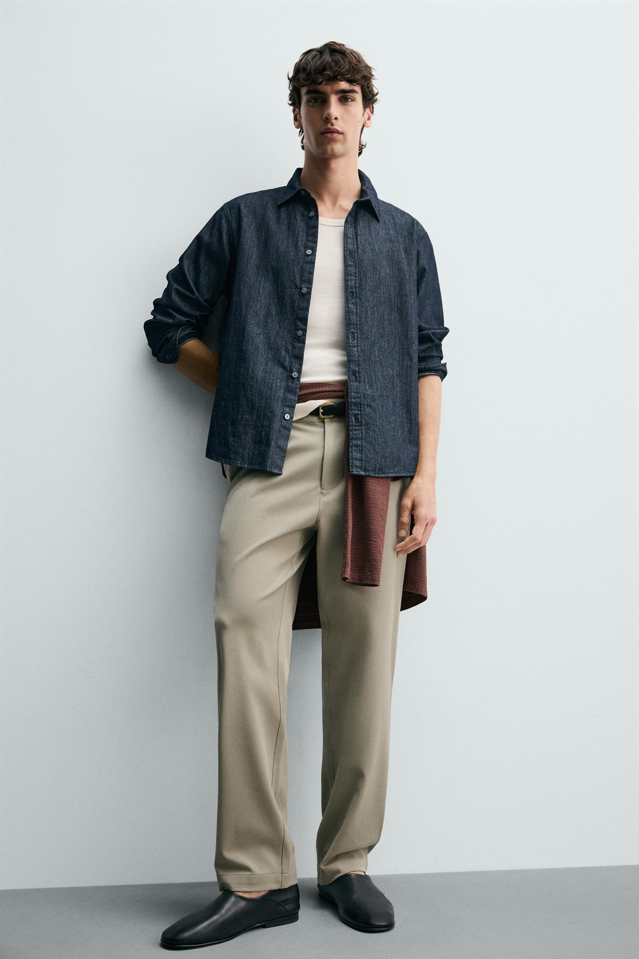STRAIGHT FIT STRETCH PANTS